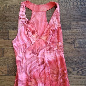 Vintage Gaymode JCPenney Floral Pink Orange Maxi Lingerie Dress Barbie XS Small